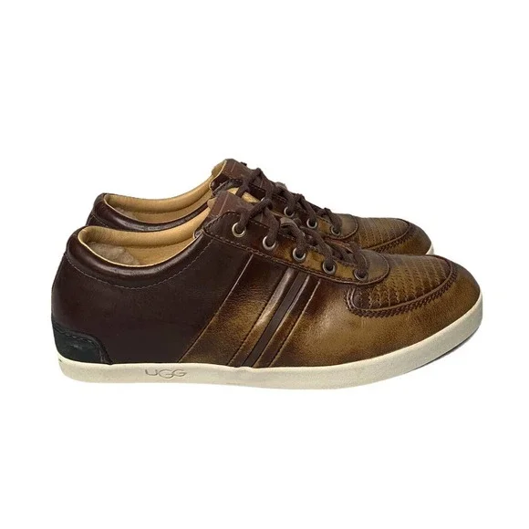 UGG australia men shoes brown leather size 9 s-l400.jpg main image 3